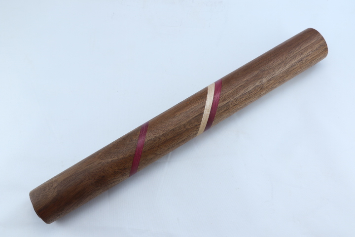 Walnut Rolling Pin with Purpleheart and Maple Accents